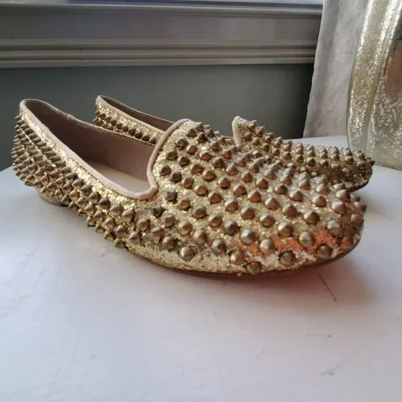 Steve Madden Shoes Steve Madden Studlyy Golden Studded Loafers